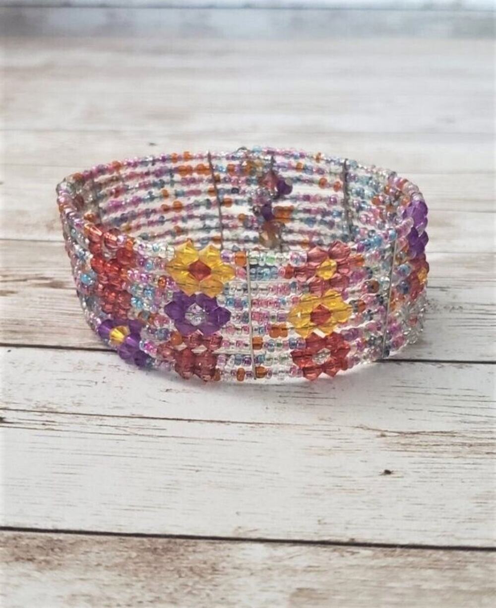 Vintage Bracelet - Flower Design Wrap Bracelet
